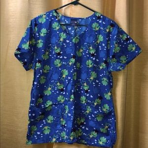 short sleeved, scrub top